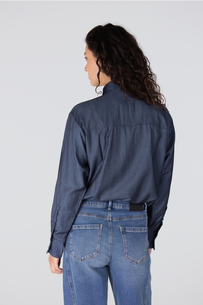 ESS W25 BLOUSE SR 737 000780 DARK BLUE